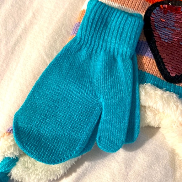 FANES PAUL YOUTH GIRLS GIUE/HAT SET. FUZZY LINING INSIDE. - Picture 5 of 7